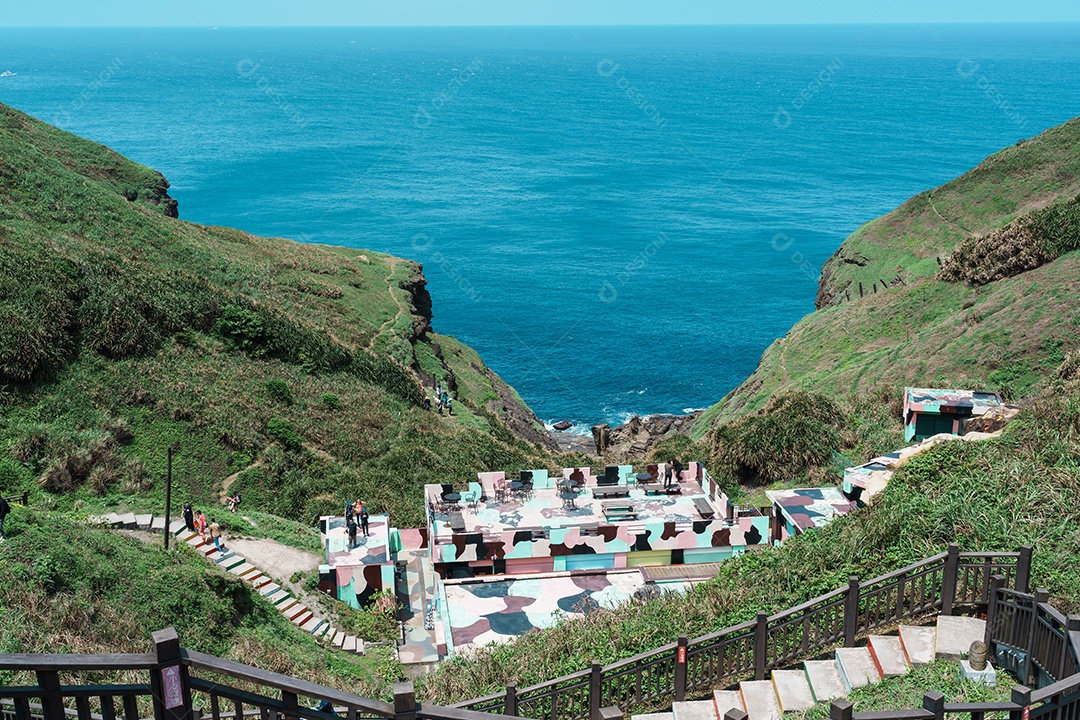 Paisagem da trilha de caminhada Bitou Cape na cidade de Nova Taipei.