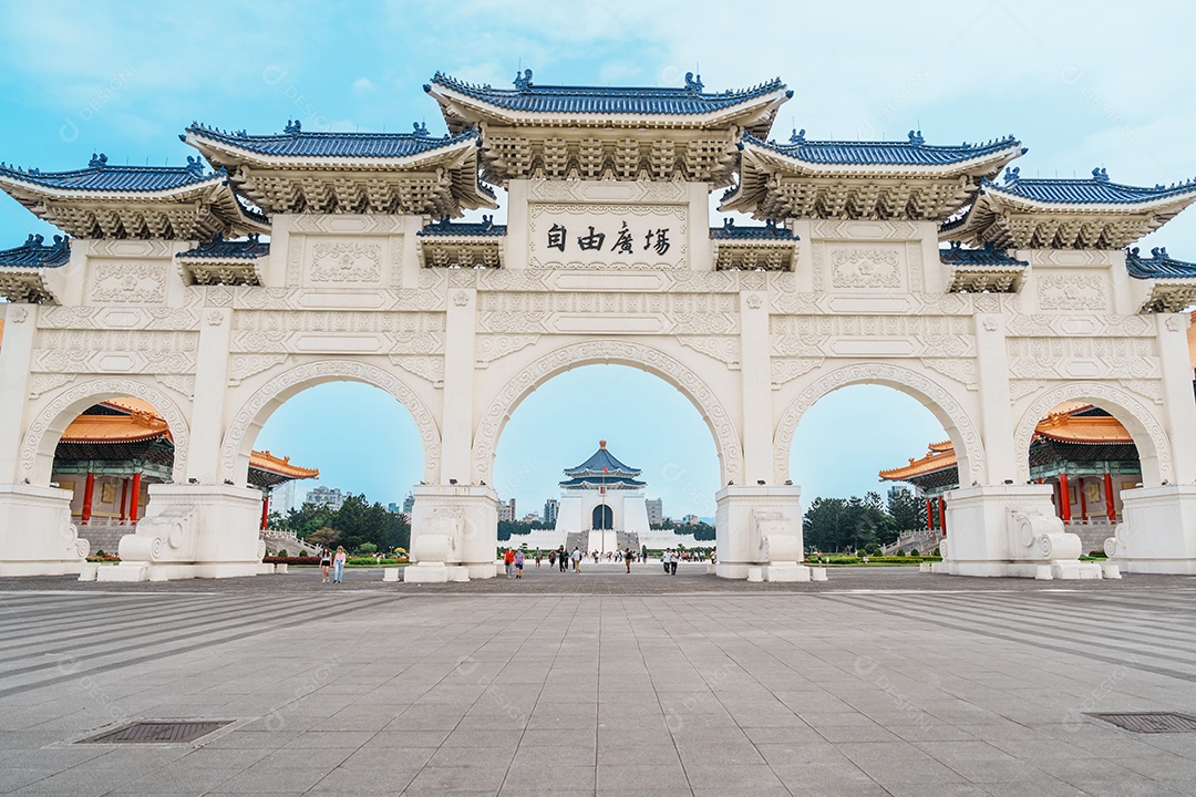 National Chiang Kai shek Memorial ou Hall Freedom Square, cidade de Taipei. marcos e atrações populares.