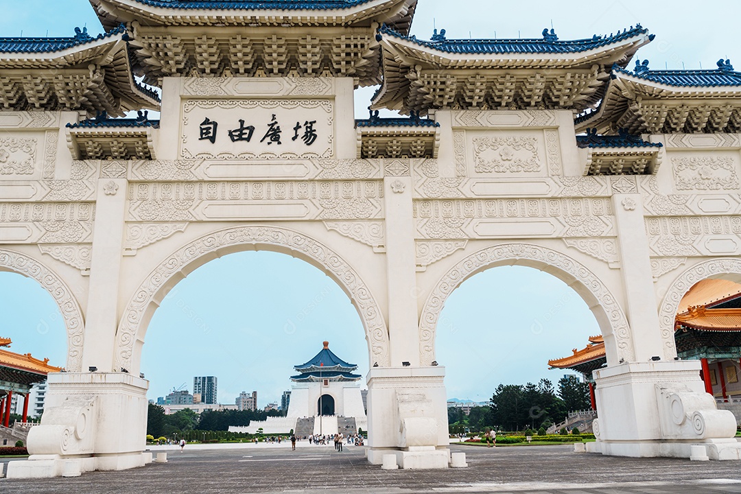 National Chiang Kai shek Memorial ou Hall Freedom Square, cidade de Taipei. marcos e atrações populares.