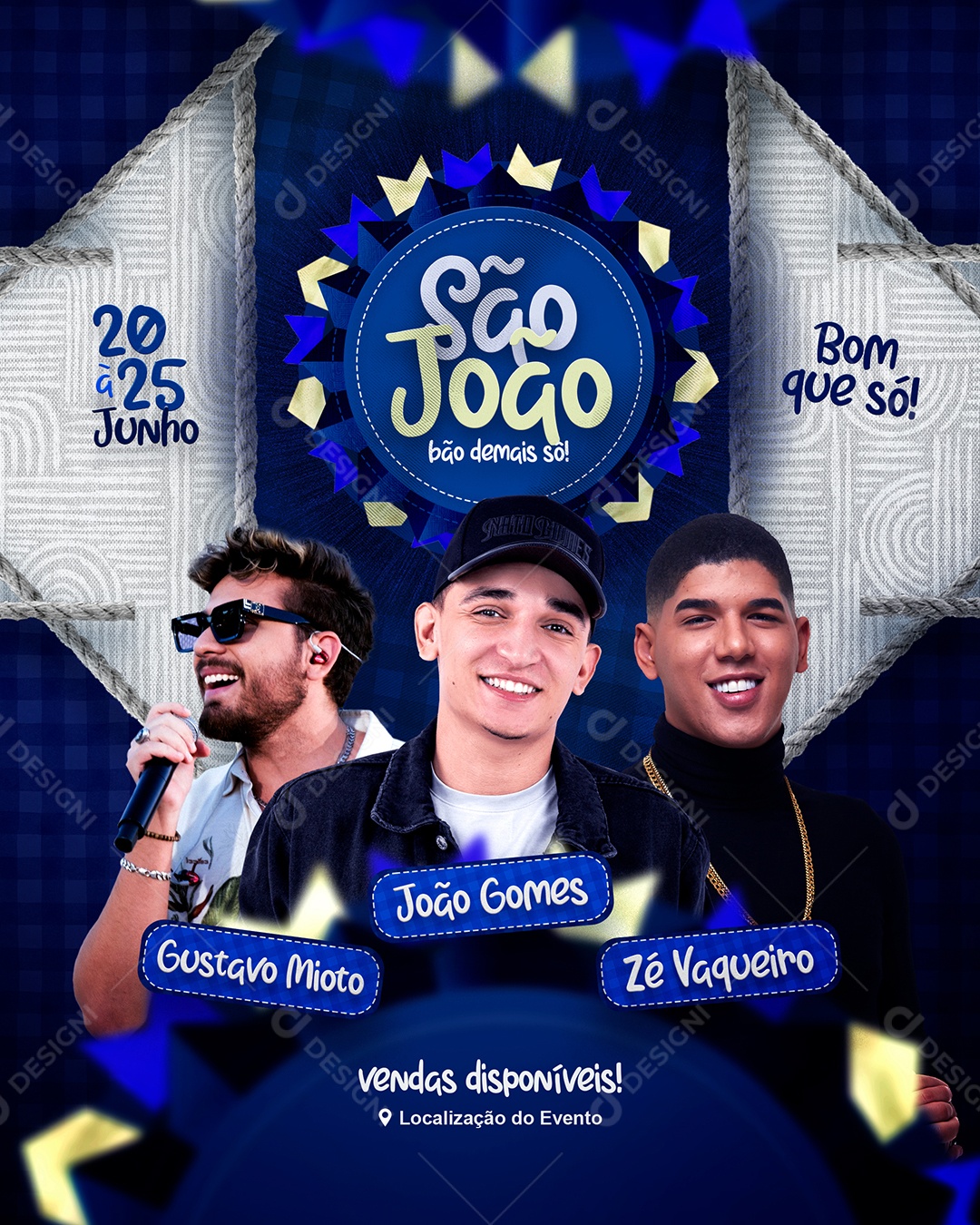 Social Media São João Arretado Sertanejo Bom Que Só PSD Editavel