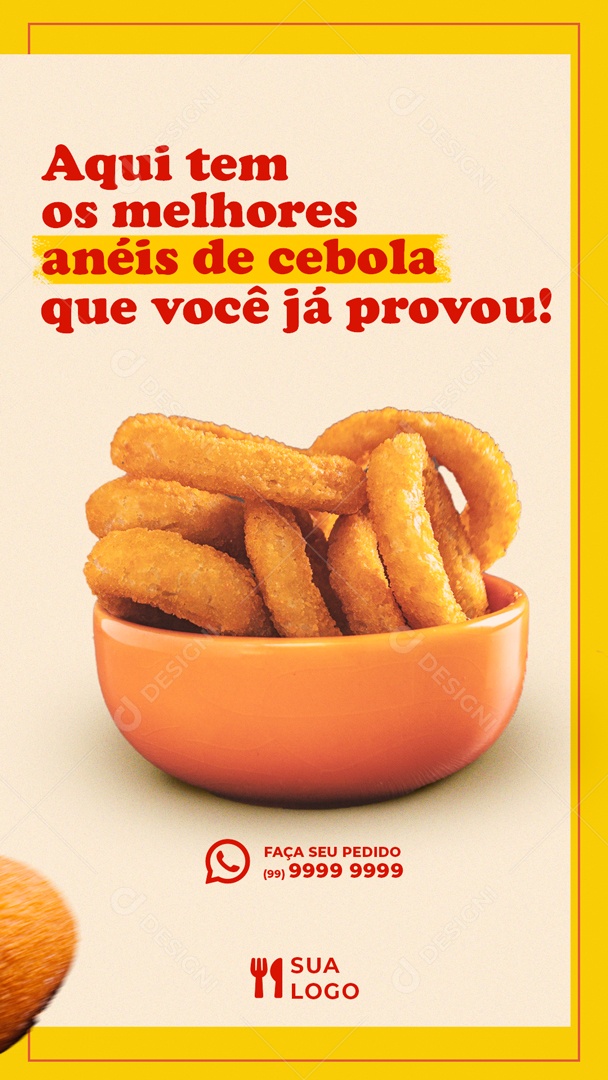 Social Media Story Anéis De Cebola PSD Editavel