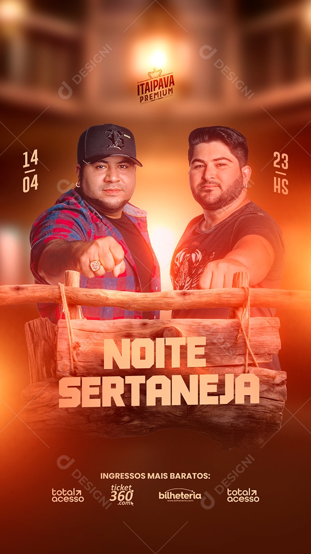 Story Night Sertanejo Flyer Os Barões Da Pisadinha Social Media PSD Editable