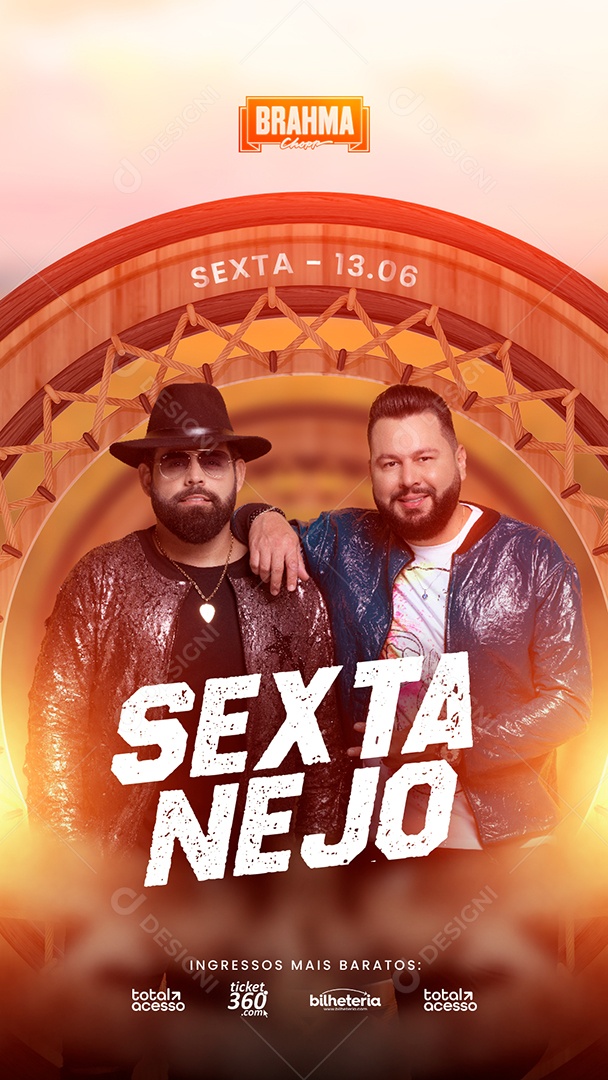 Story Sextanejou Flyer Social Media PSD Editável