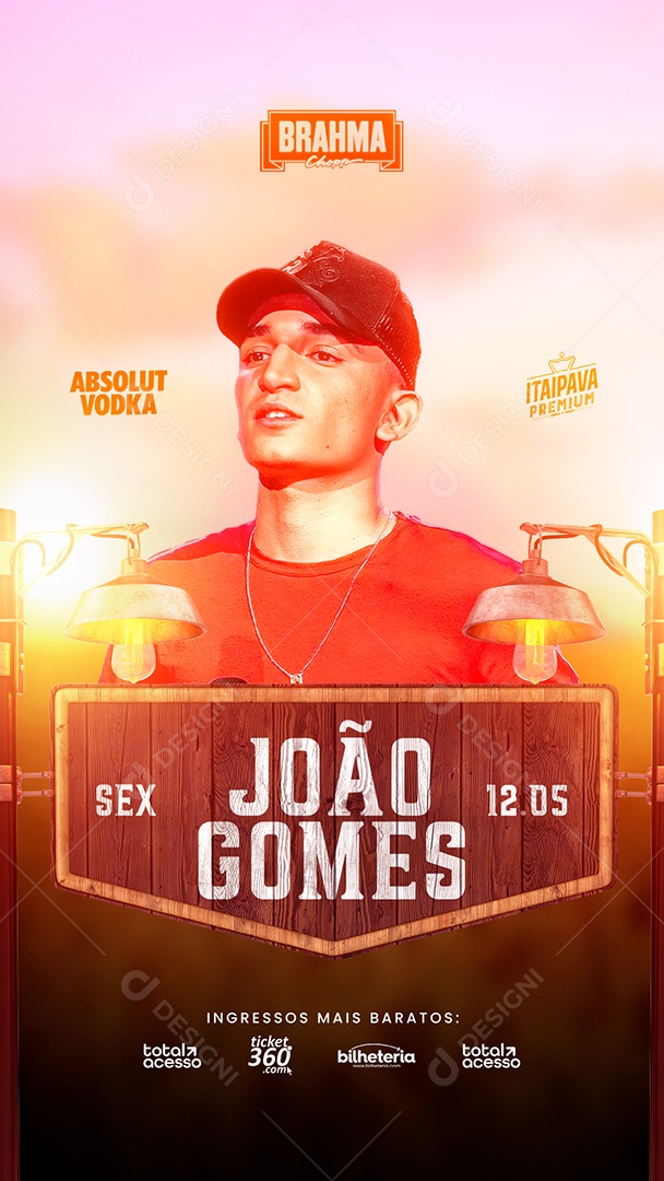 Story Brahma Chopp Flyer João Gomes Social Media PSD Editável