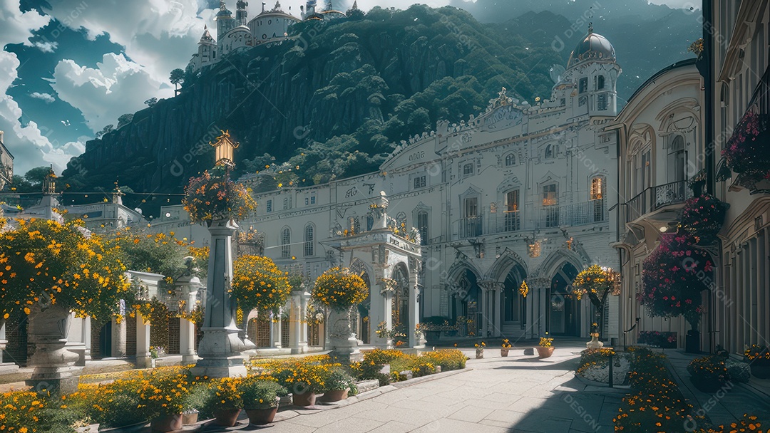 Linda imagem realista de igreja.