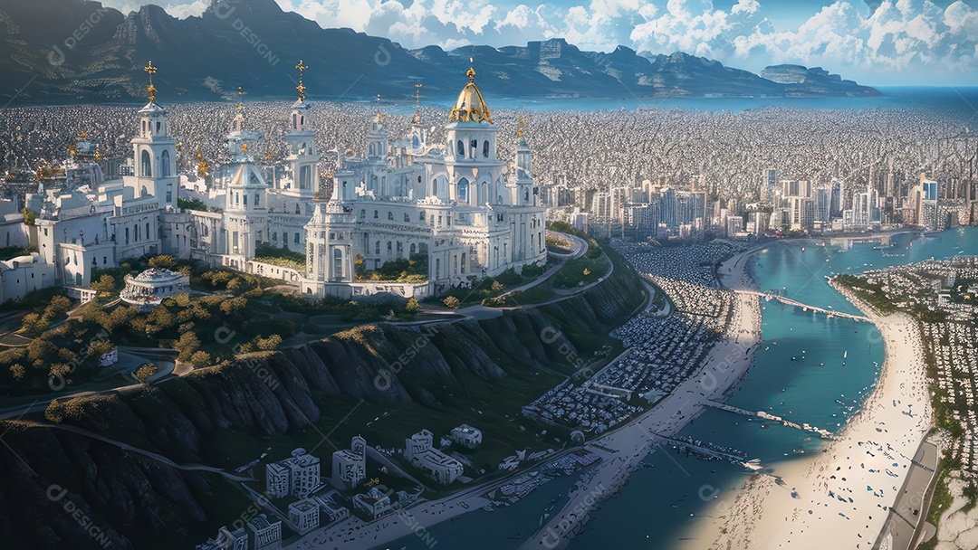 Linda imagem realista de igreja.