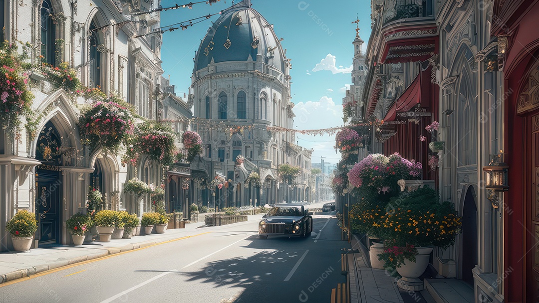 Linda imagem realista de igreja.