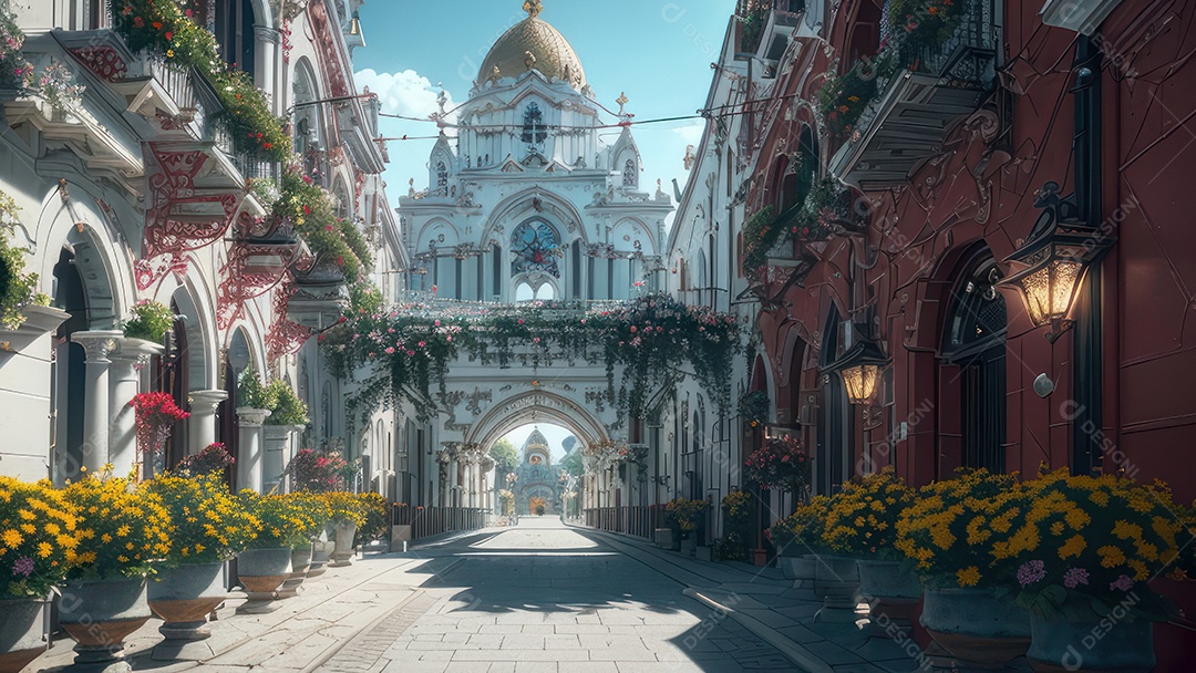 Linda imagem realista de igreja.