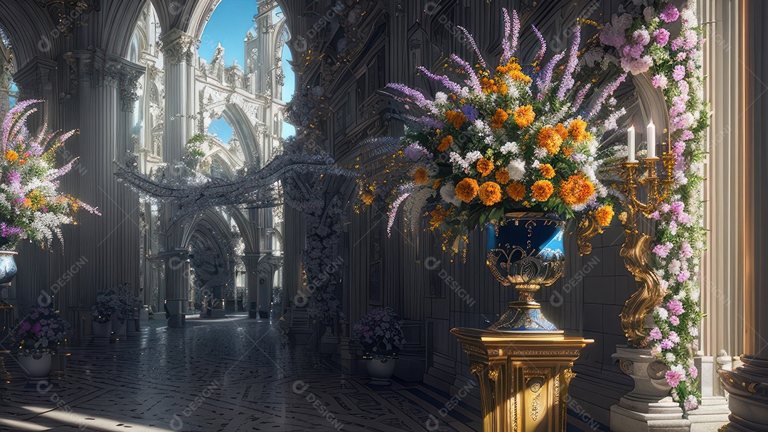 Linda imagem realista de igreja.