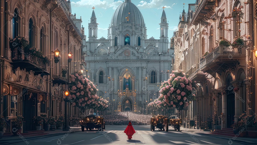 Linda imagem realista de igreja.