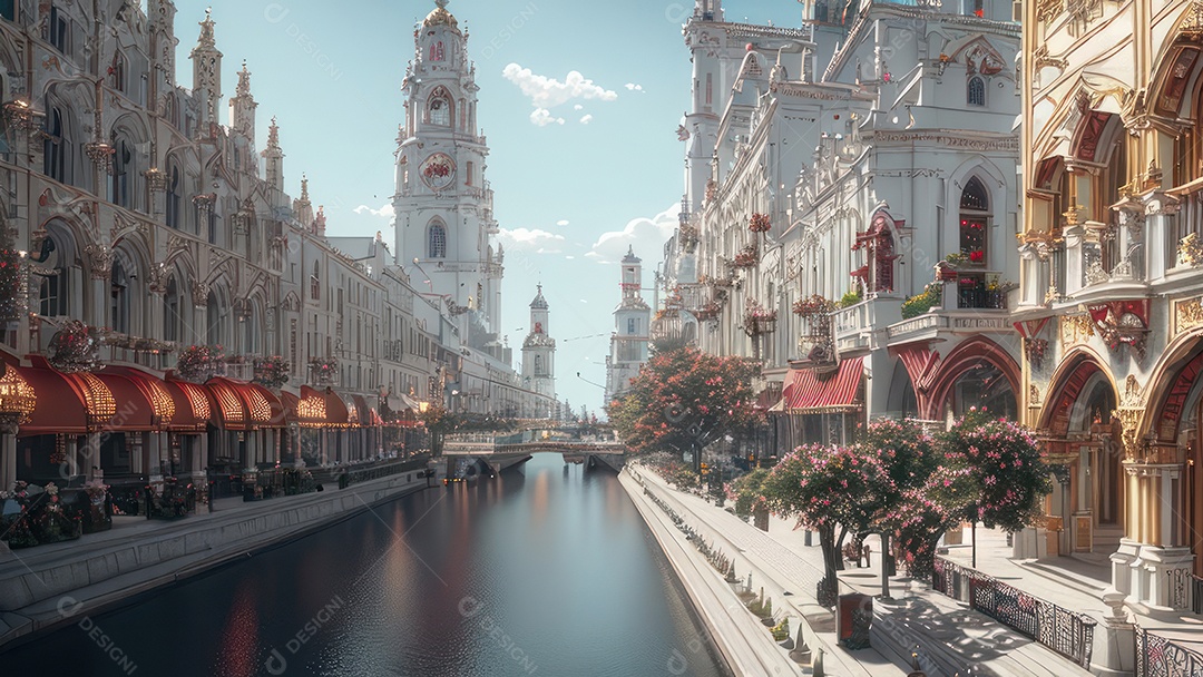 Linda imagem realista de igreja.