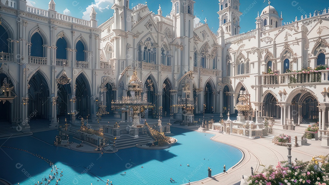 Linda imagem realista de igreja.