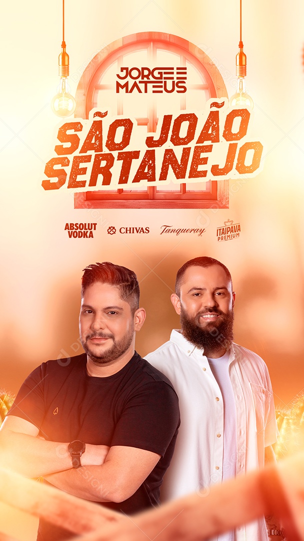 Story São João Sertanejo Flyer Jorge E Mateus Social Media PSD Editável