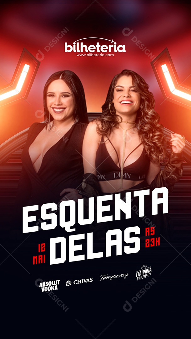 Story Esquenta Delas Flyer Social Media PSD Editável