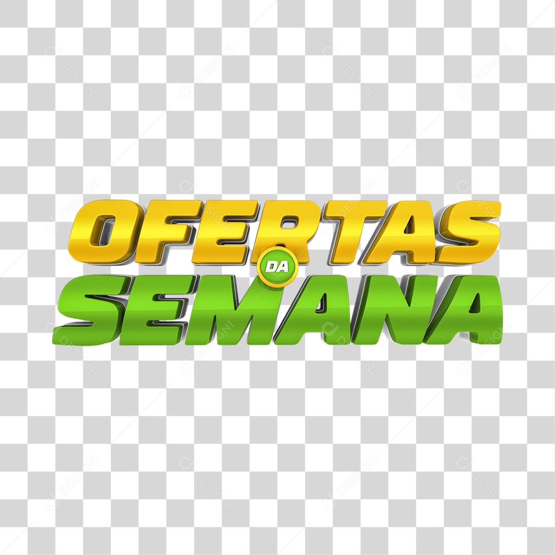Selo 3D Para Composição Ofertas da Semana PSD + PNG