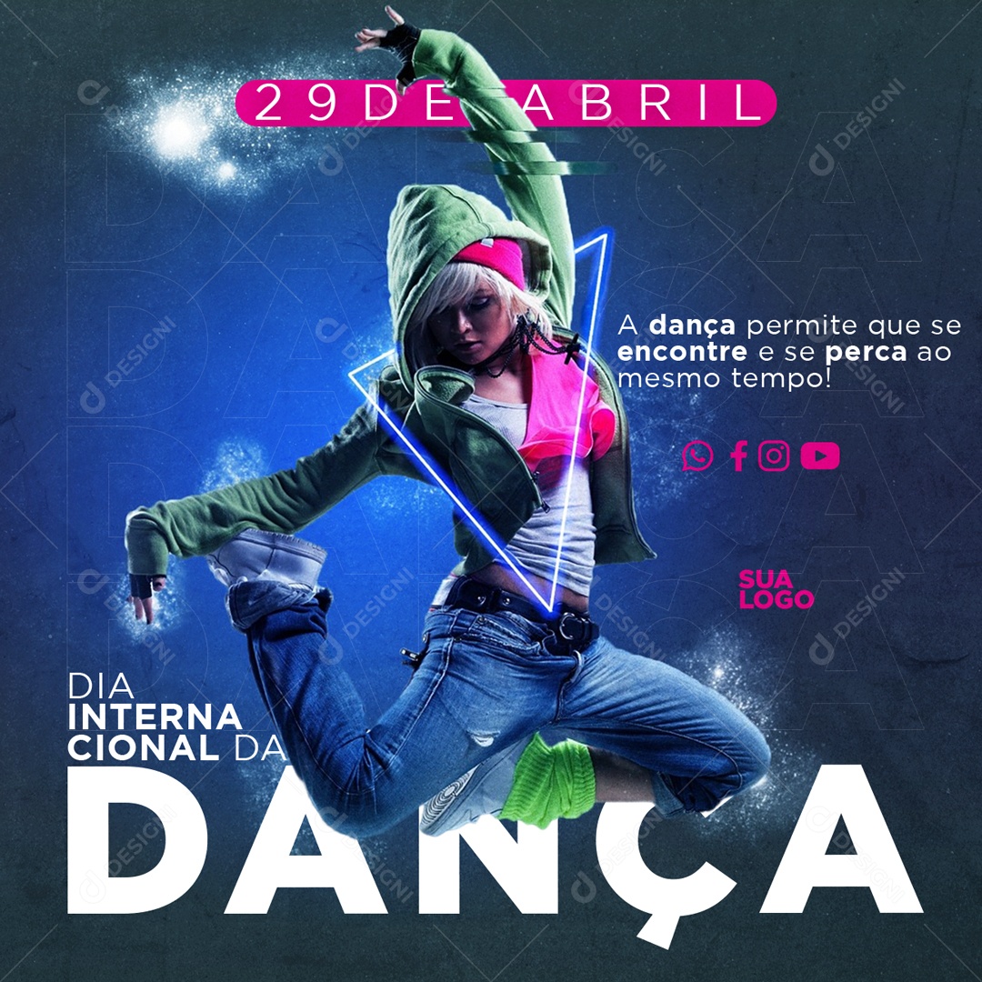 Social Media Dia Internacional Da Dança PSD Editavel