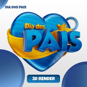 Selo 3D Para Composição Dia Dos Pais PSD