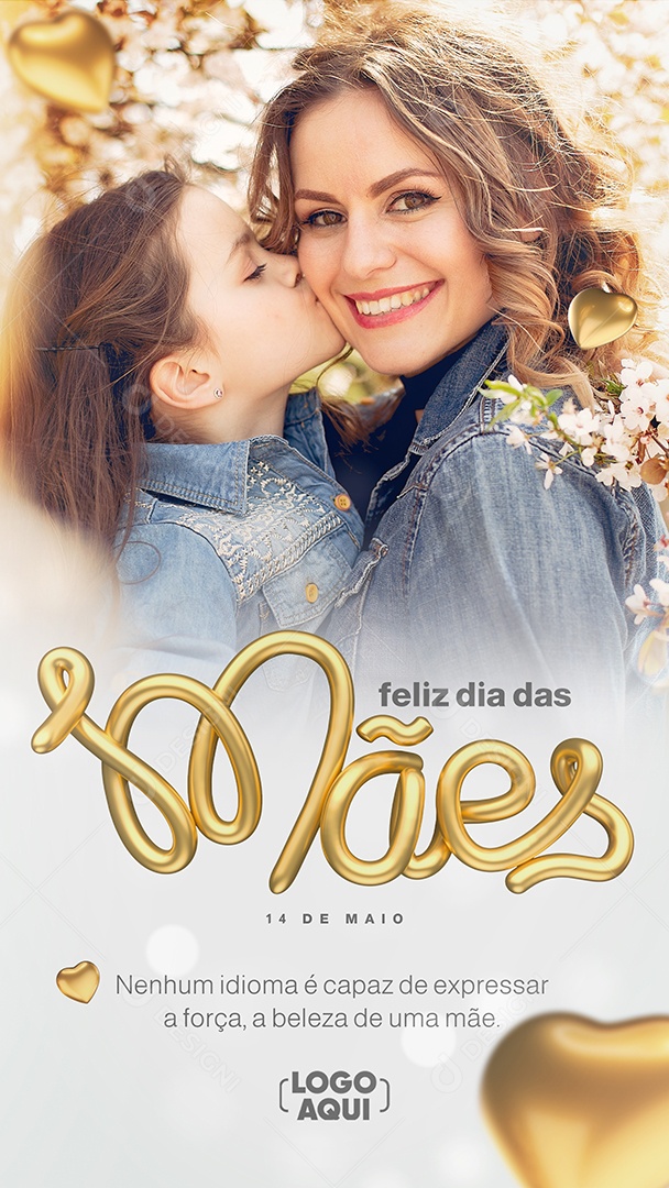 Story Nenhum Idioma é Capaz De Expressar A Força Dia Das Mães Social Media PSD Editável