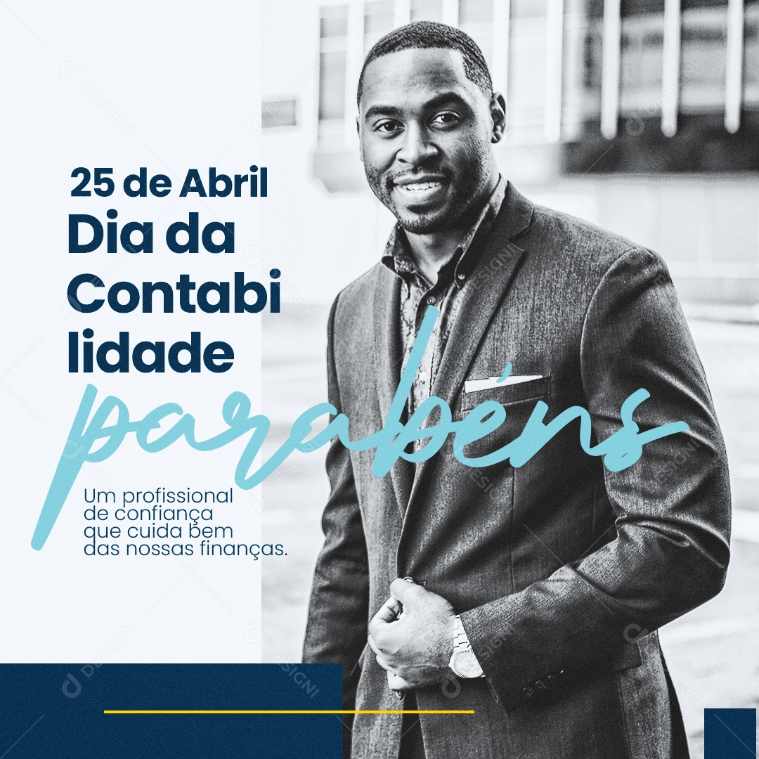 Social Media Dia Da Contabilidade Uma Profissão De Confiança PSD Editavel