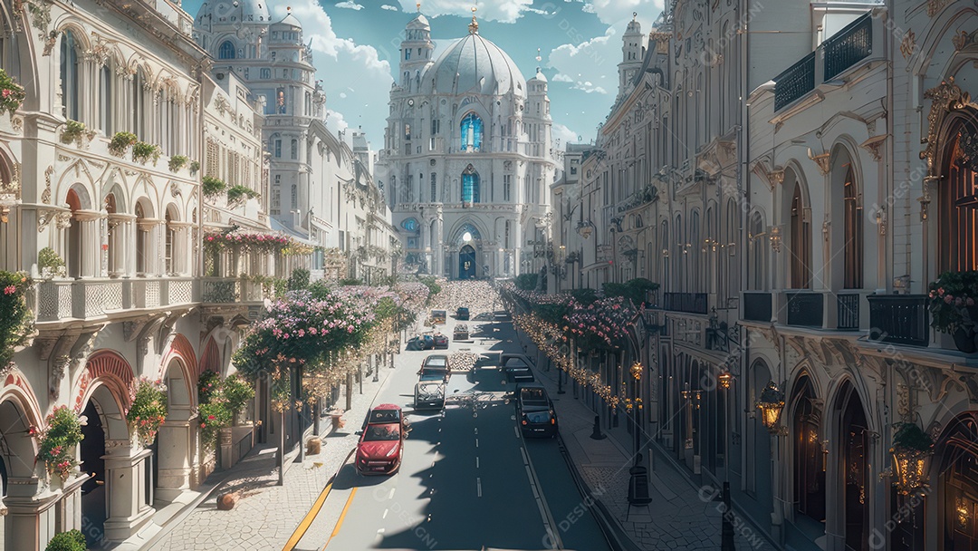 Linda imagem realista de igreja.