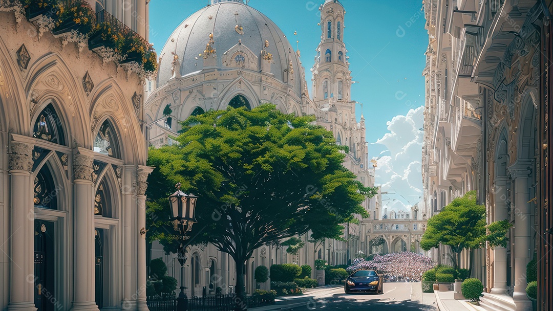 Linda imagem realista de igreja.