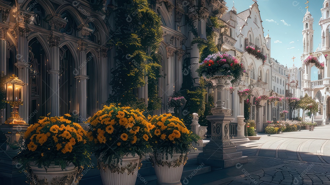 Linda imagem realista de igreja.