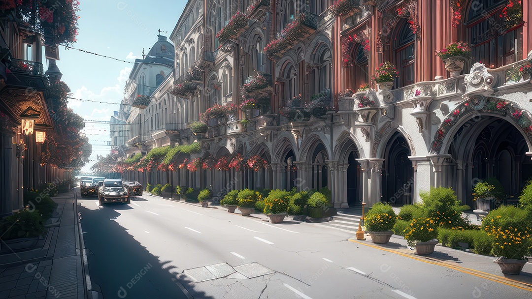 Linda imagem realista de igreja.