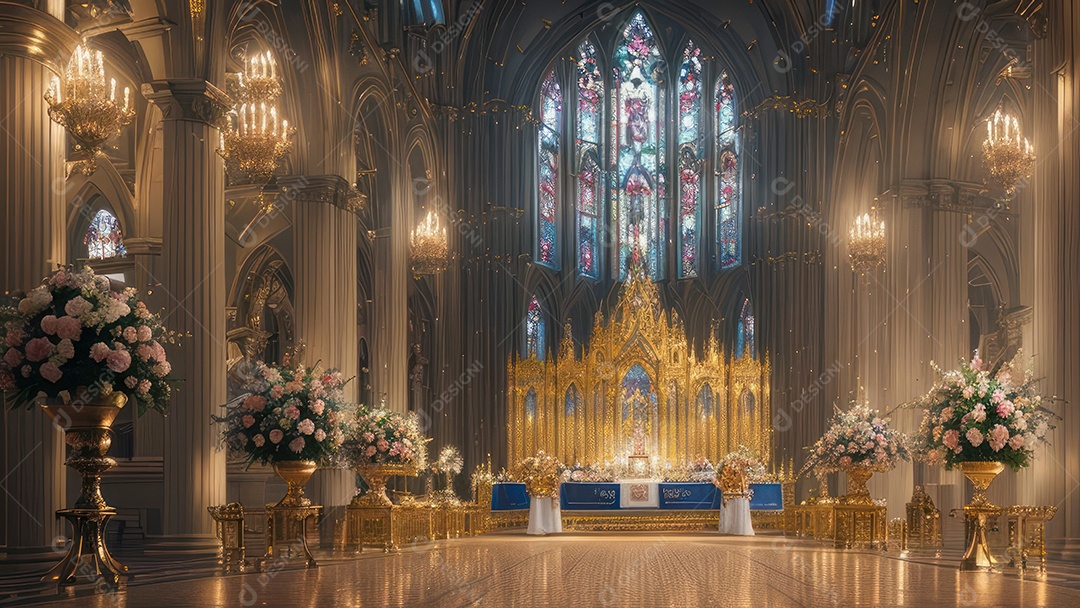 Linda imagem realista de igreja.