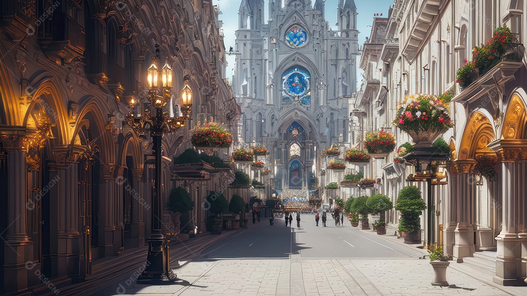 Linda imagem realista de igreja.