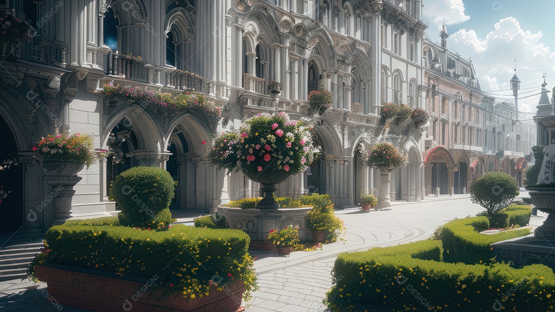 Linda imagem realista de igreja.