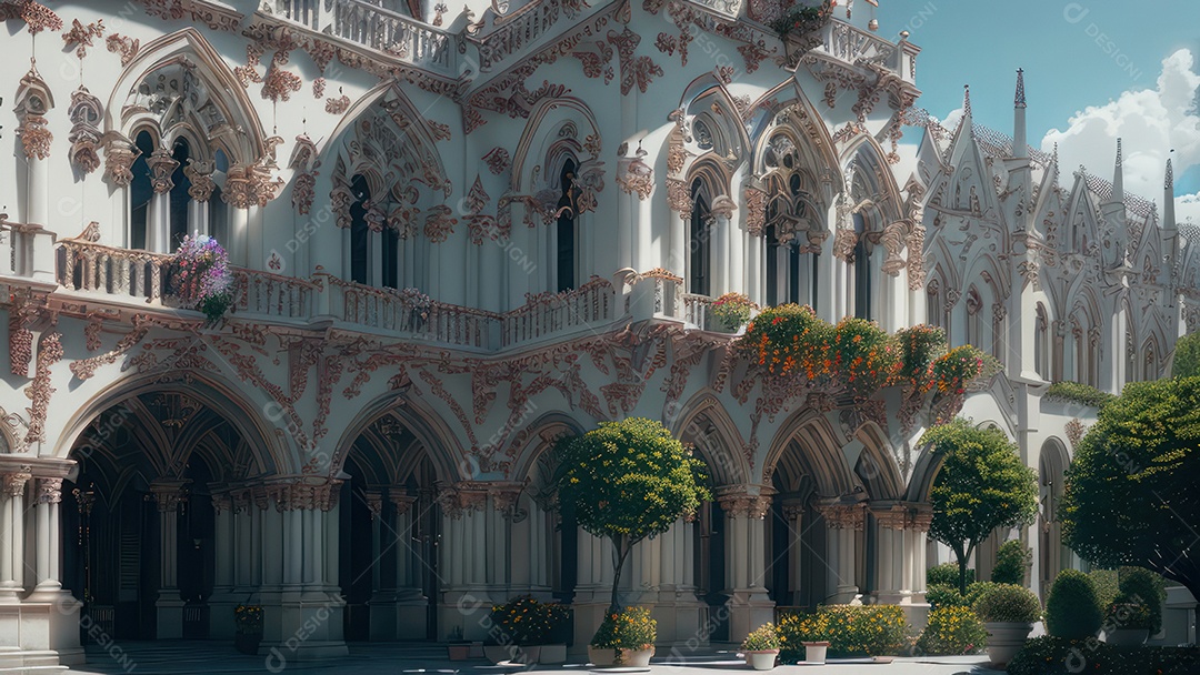 Linda imagem realista de igreja.