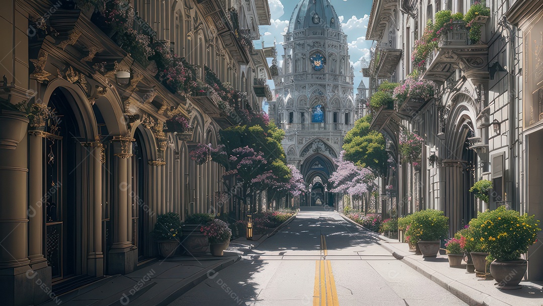 Linda imagem realista de igreja.