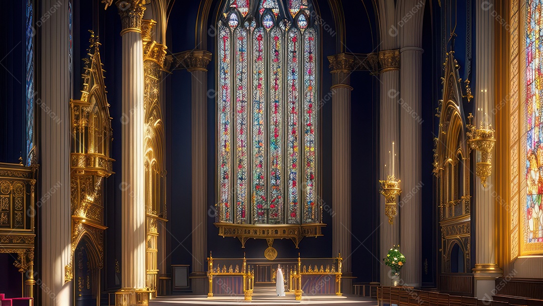 Linda imagem realista de igreja.