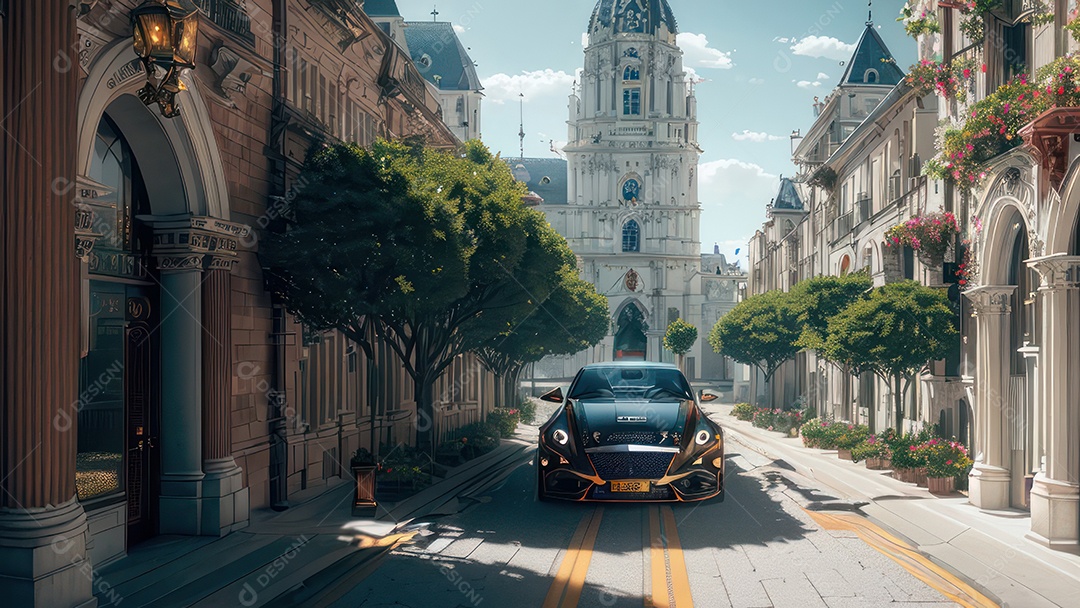 Linda imagem realista de igreja.