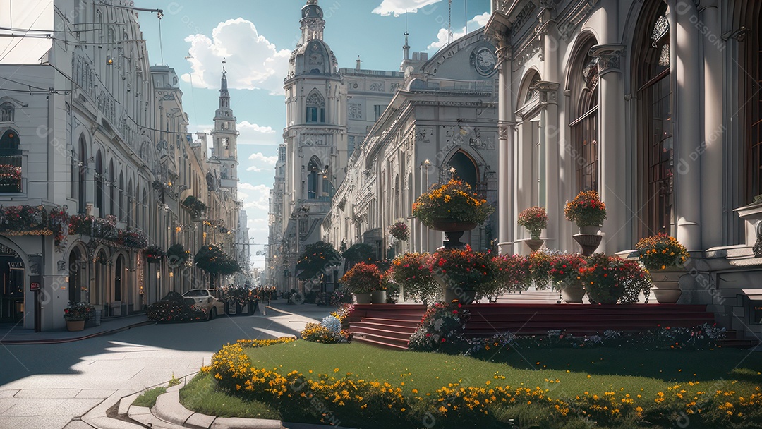 Linda imagem realista de igreja.