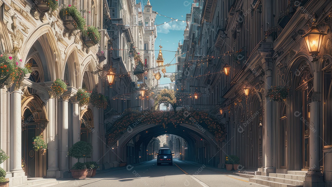 Linda imagem realista de igreja.