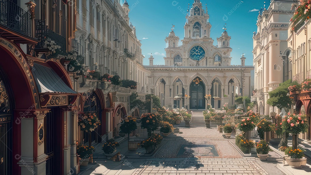 Linda imagem realista de igreja.
