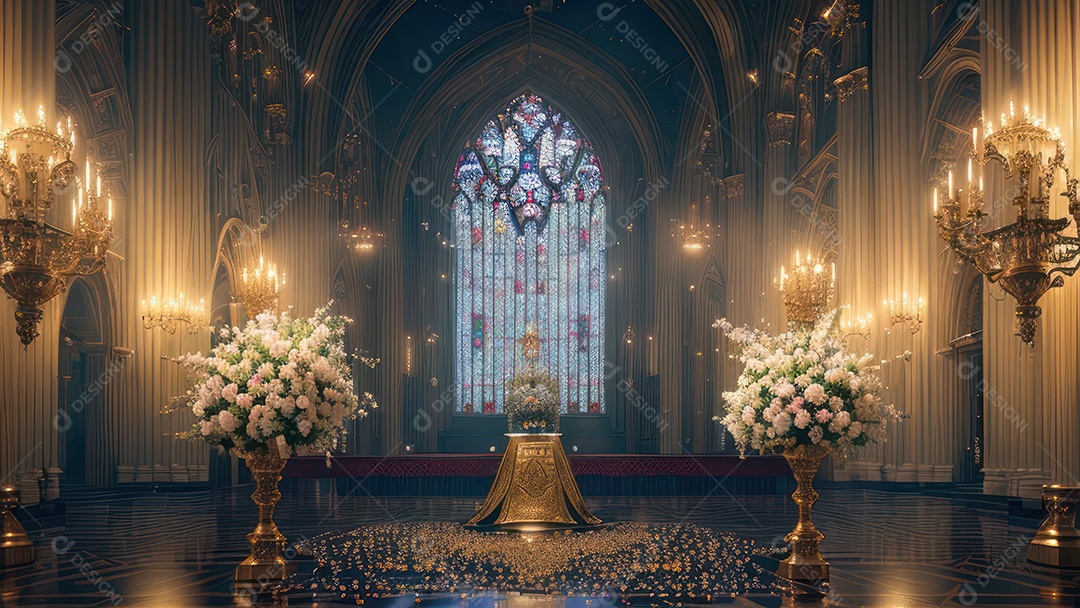 Linda imagem realista de igreja.