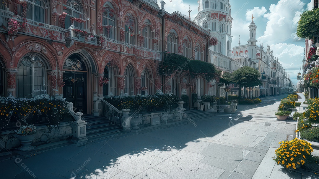 Linda imagem realista de igreja.