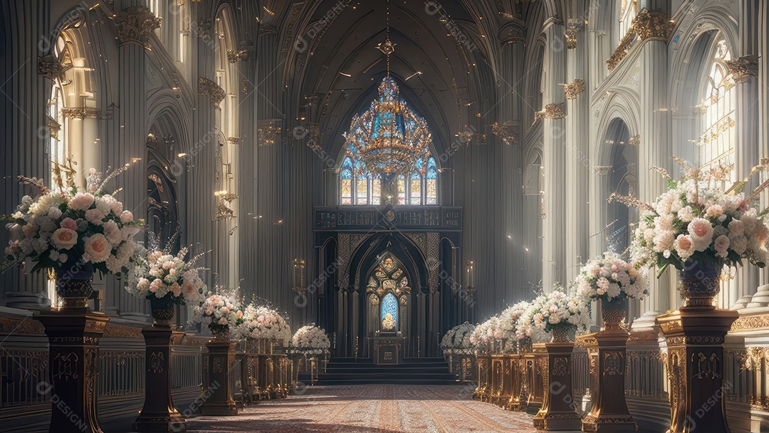 Linda imagem realista de igreja.