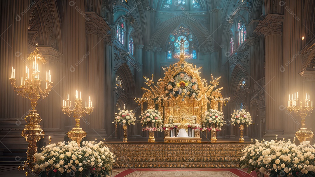 Linda imagem realista de igreja.