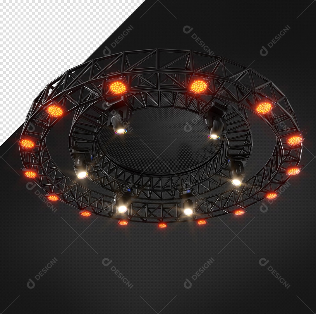 Círculo De Luz Elemento 3D Para Composição PSD