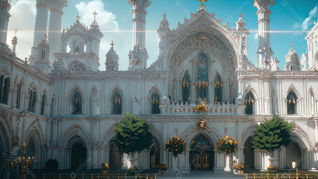 Linda imagem realista de igreja.