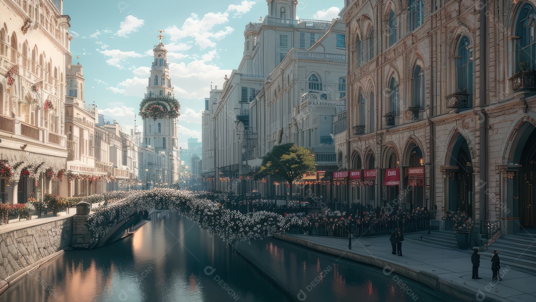 Linda imagem realista de igreja.