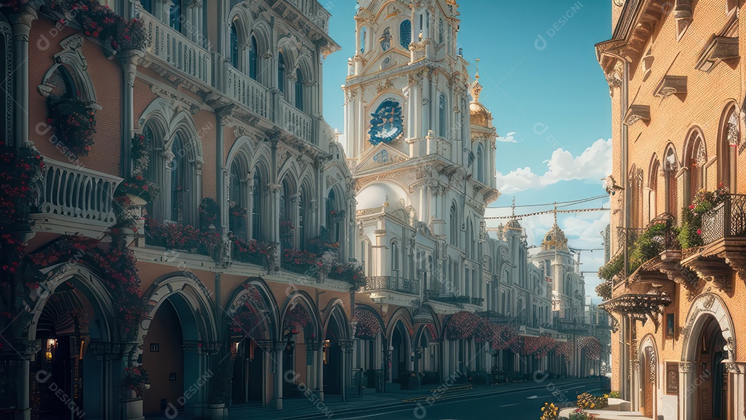 Linda imagem realista de igreja.