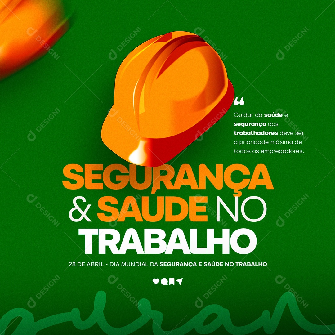 Cuidar Da Saúde e Segurança Dos Trabalhadores Deve Ser A Prioridade Social Media PSD Editável