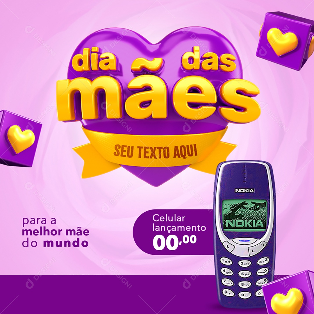Dia Das Mães Para a Melhor Mãe do Mundo Social Media PSD Editável