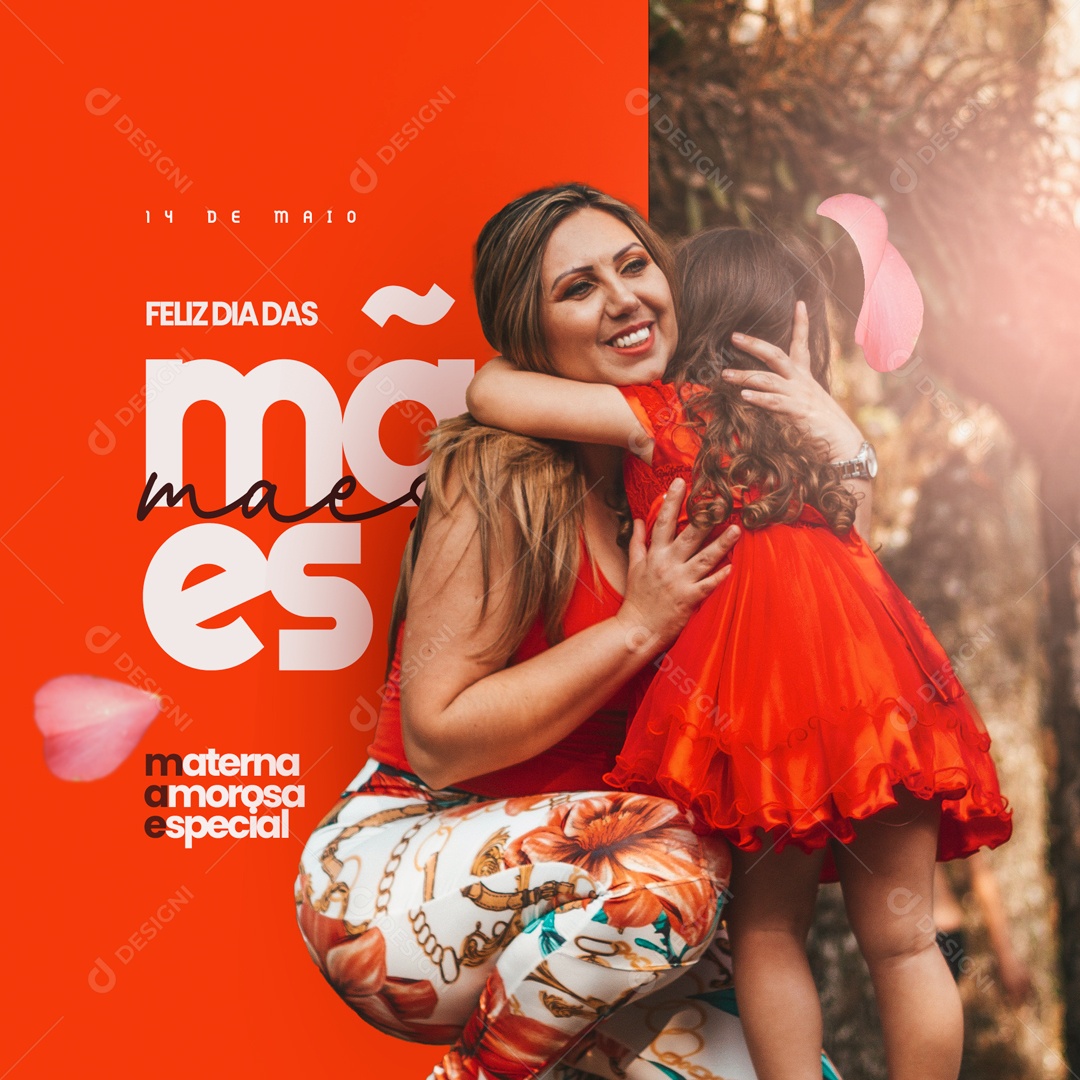 Feliz Dia Das Mães 14 de Maio Materna Amorosa Especial Social Media PSD Editável