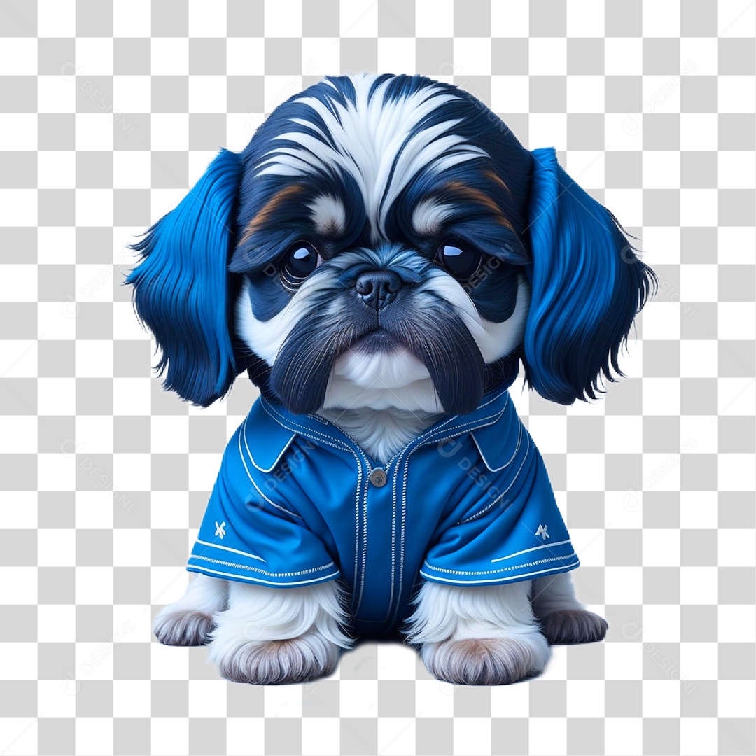 Cachorro Branco e Preto PNG Transparente