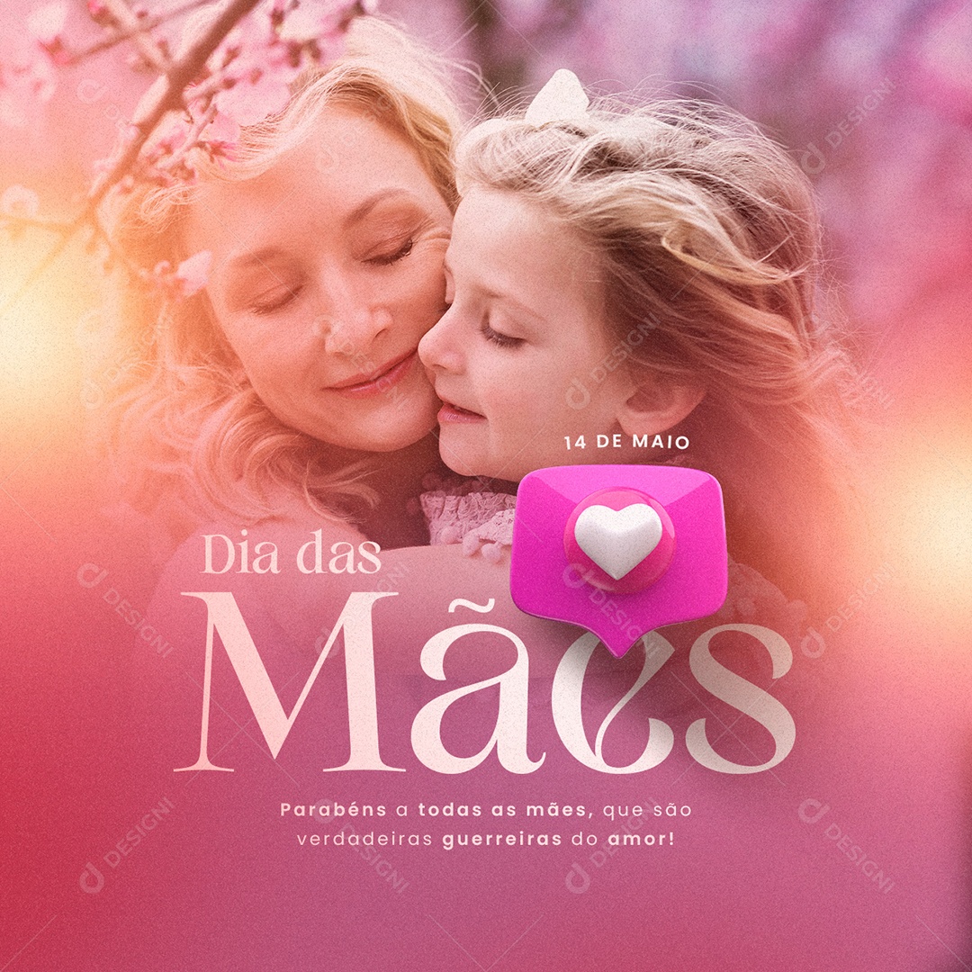 Parabéns A Todas As Mães Pelo Seu Dia Especial Feliz Dia Das Mães Social Media PSD Editável